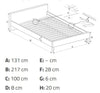 Letto matrimoniale con contenitore in tessuto Pavlina Grigio (3)