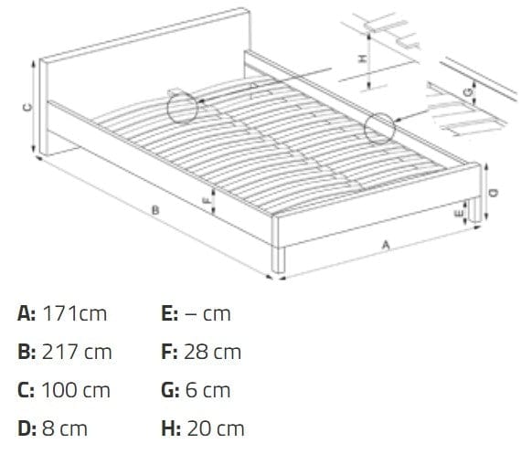 Letto matrimoniale con contenitore in tessuto Pavlina Grigio (4)