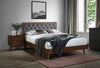 Letto matrimoniale in legno e tesssuto Cassiopis Grigio & HLMP-PAT-TAP-CASSIDY