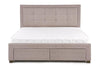 Letto matrimoniale in tessuto Evores Beige (1)