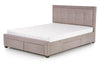 Letto matrimoniale in tessuto Evores Beige (2)