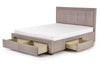 Letto matrimoniale in tessuto Evores Beige (3)