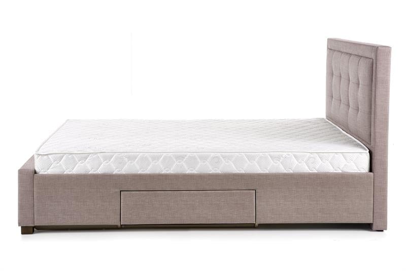 Letto matrimoniale in tessuto Evores Beige (4)