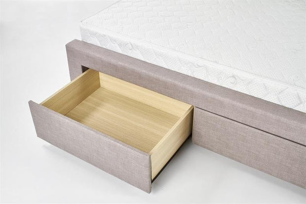 Letto matrimoniale in tessuto Evores Beige (7)