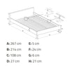 Letto matrimoniale in tessuto Lavante Grigio (3)