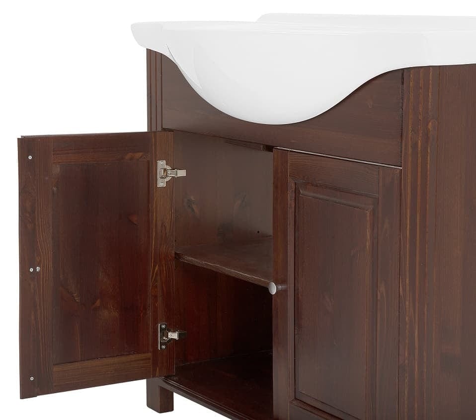 Mobile bagno con lavabo 85 cm Retro Wengè (3)