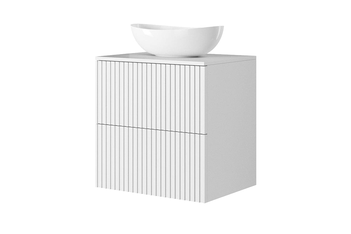 Mobile bagno con lavabo da appoggio 60 cm Nicole Bianco