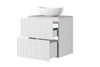 Mobile bagno con lavabo da appoggio 60 cm Nicole Bianco (1)