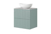 Mobile bagno con lavabo da appoggio 60 cm Nicole Verde