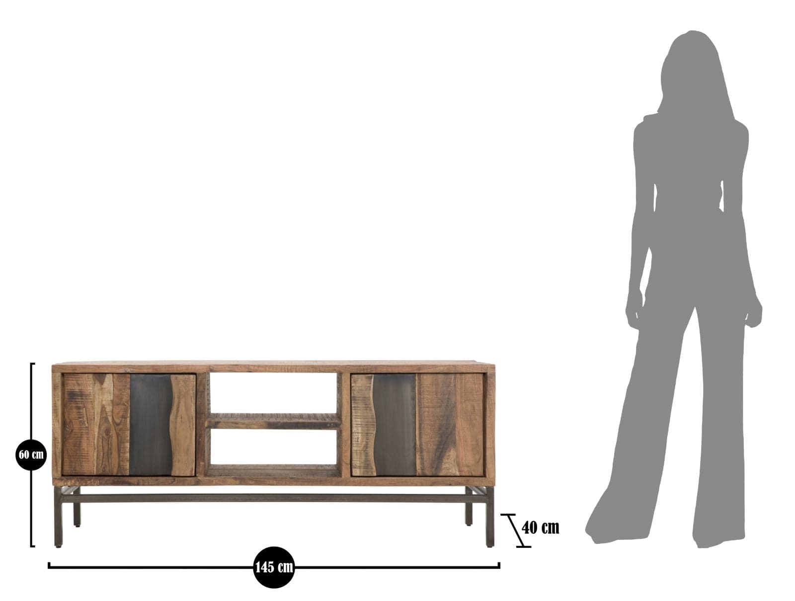 P/Tv Yellowstone cm 145x40x60 (Legno Di Acacia Nilotica) (8)