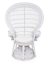 Bizzotto Poltrona rattan Pavone Bianco