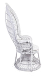 Bizzotto Poltrona rattan Pavone Bianco