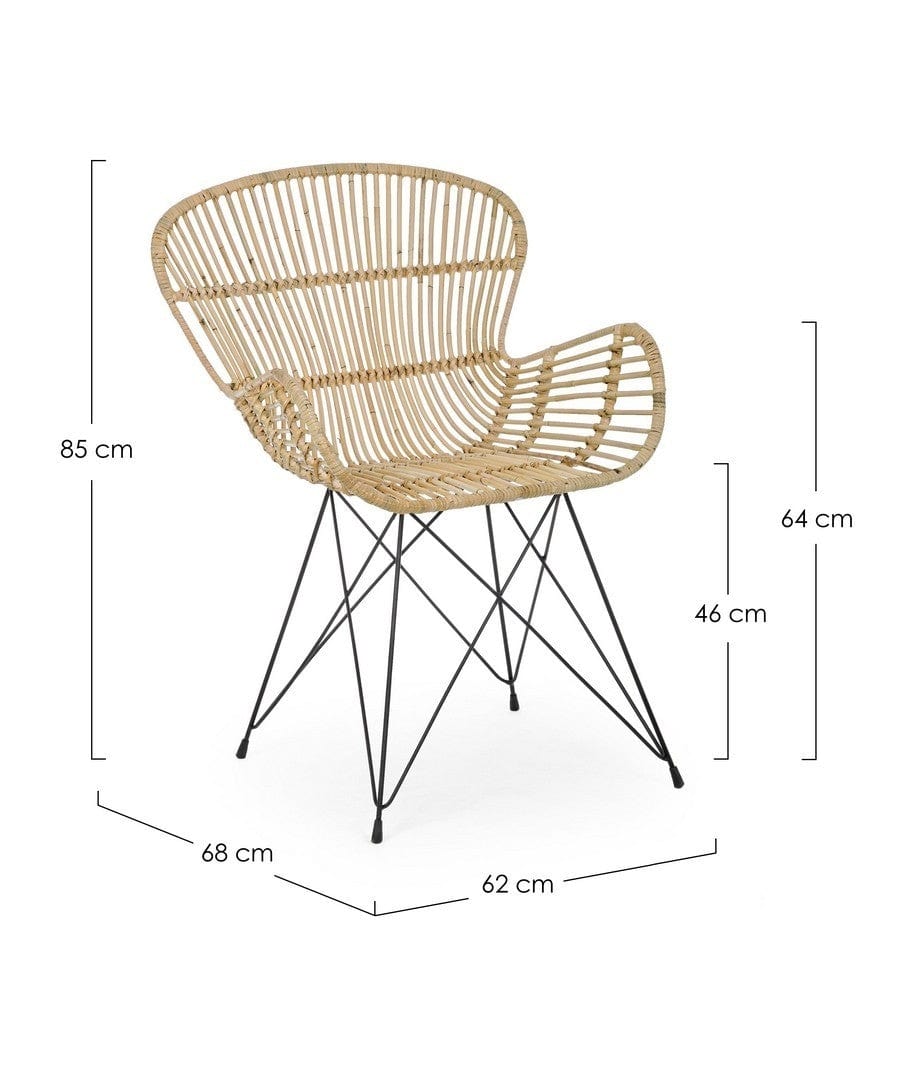 Bizzotto Poltrona rattan Venturs Naturale