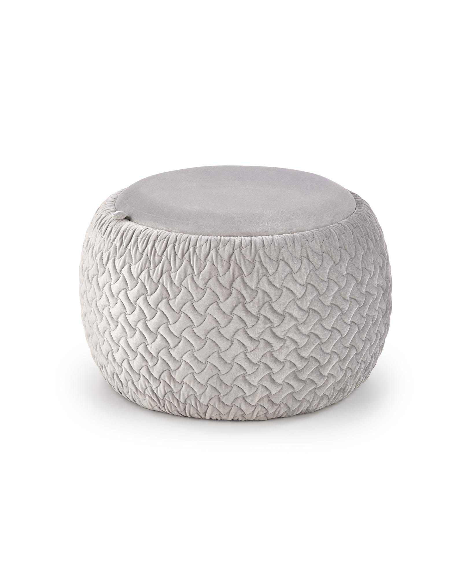 Halmar Pouf con contenitore in tessuto Bonilla Grigio