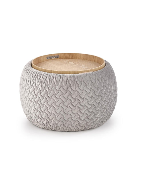 Halmar Pouf con contenitore in tessuto Bonilla Grigio