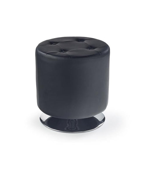 Halmar Pouf in ecopelle Dorcey Nero