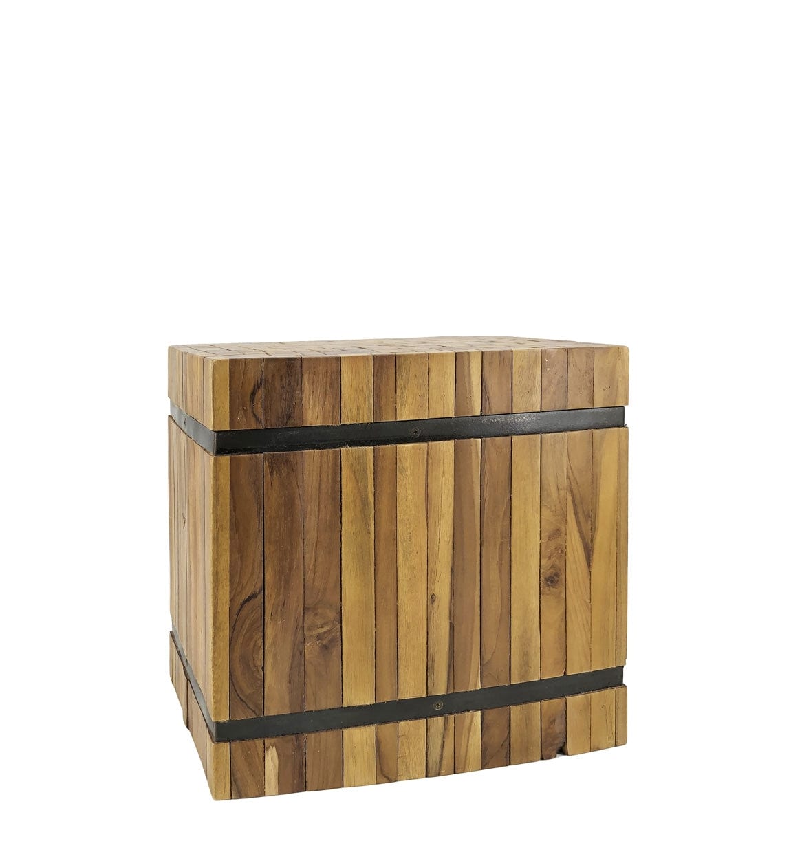 Pouf in legno Slat Square Naturale