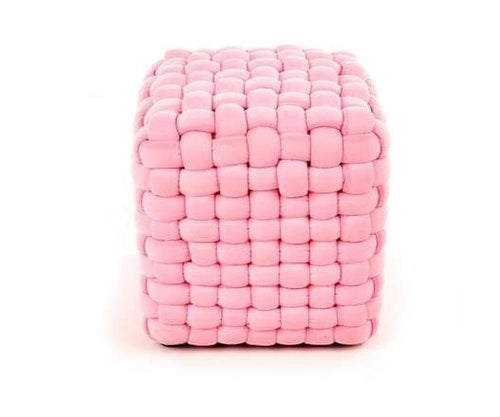 Halmar Pouf in tessuto Rayley Rosa