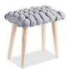 Halmar Pouf in tessuto Yanis Grigio