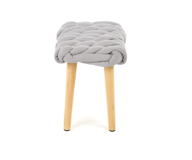 Halmar Pouf in tessuto Yanis Grigio