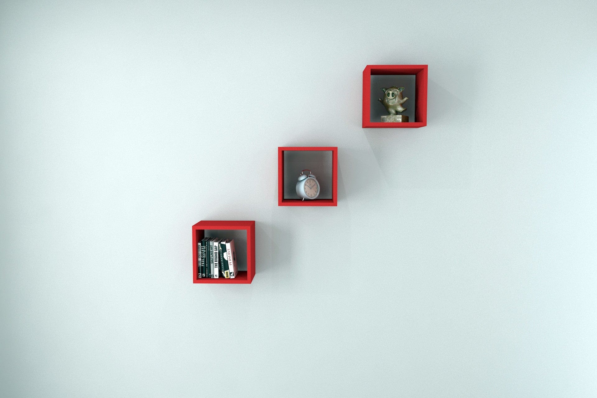 Scaffale da muro Series Rosso