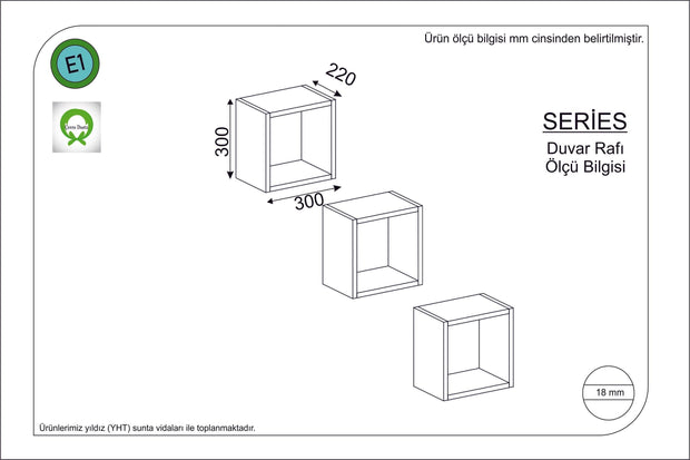 Scaffale da muro Series Rosso (1)