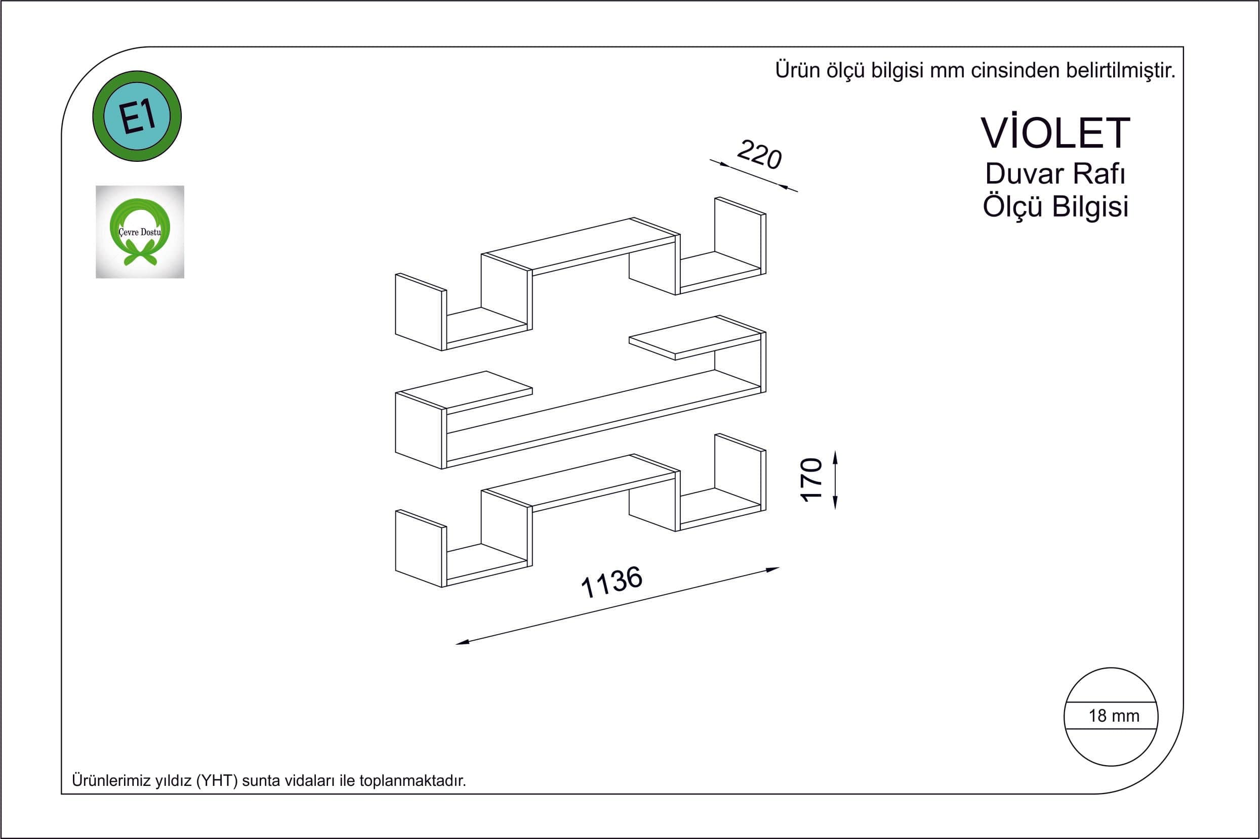 Scaffale da muro Violet Rosso (1)