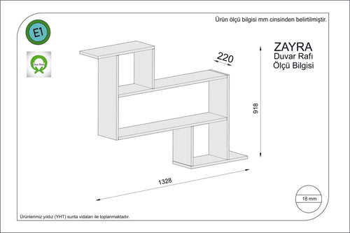 Scaffale da muro Zayra Marrone (1)