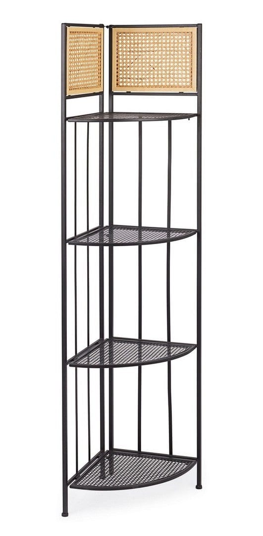 Bizzotto Scaffale pieghevole Elyot Corner Alto Nero