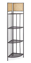 Bizzotto Scaffale pieghevole Elyot Corner Alto Nero