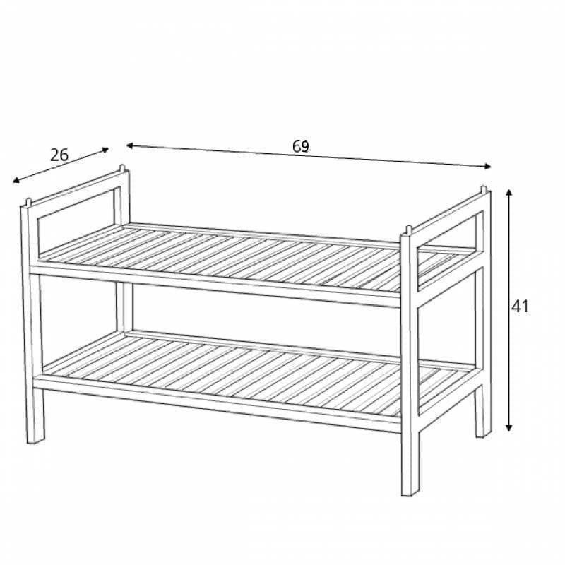 Halmar Scaffale porta scarpe Stasis-9 Naturale