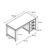 Vipack Scrivania in legno di pino e MDF con 3 cassetti per bambini Lewis Bianco, L150xL70xH76 cm