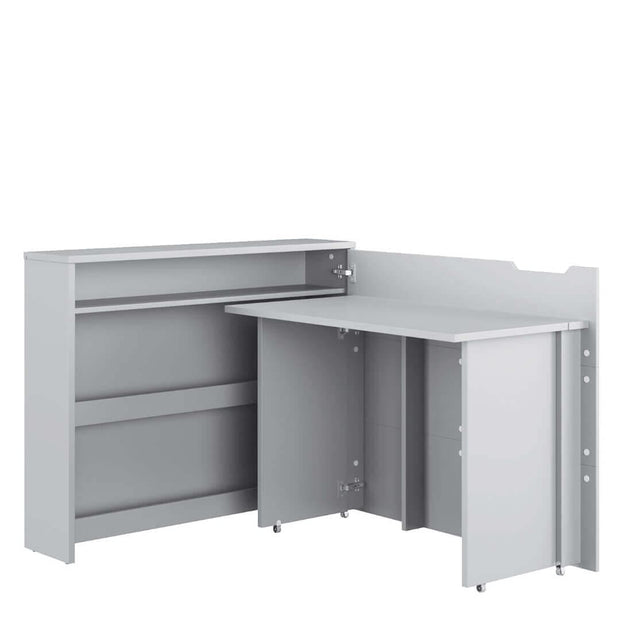 Scrivanie angolare a destro con ripiani e scaffali Work Concept CW01P Grigio Opaco