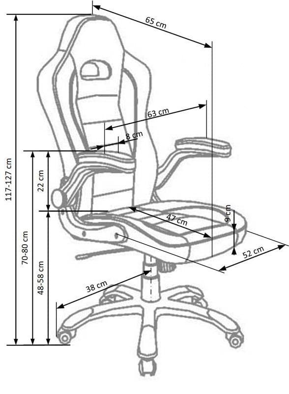 Sedia da gaming Leryn Nero (2)