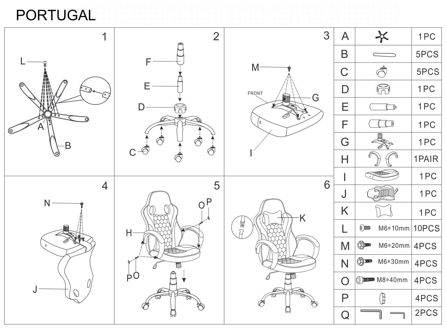 Sedia da gaming Portal Rosso (4)