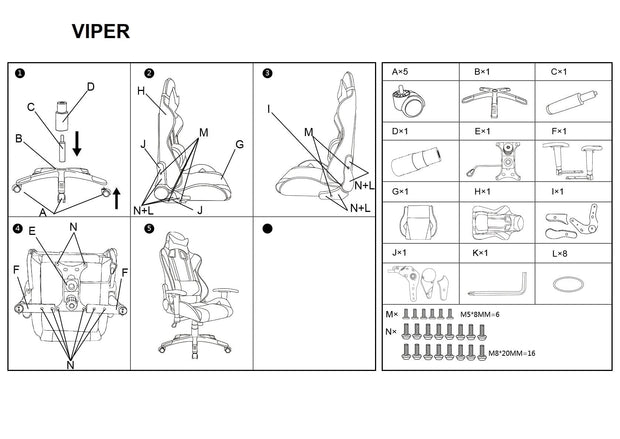 Sedia da gaming Vesper Blu (2)