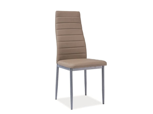 Sedia da pranzo in Ecopelle Han-261 Bis Beige