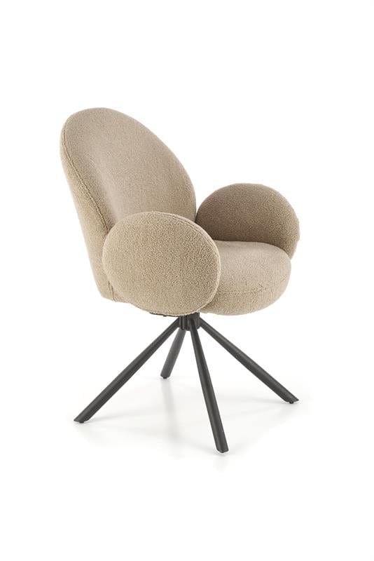 Sedia da pranzo in tessuto Kai-498 Beige (4)