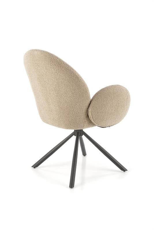 Sedia da pranzo in tessuto Kai-498 Beige (5)