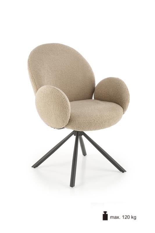 Sedia da pranzo in tessuto Kai-498 Beige (13)