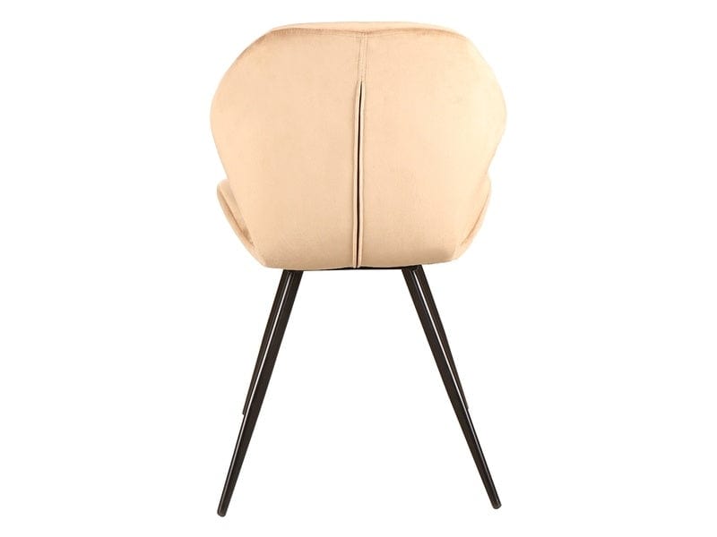 Sedia da pranzo in velluto Genos Beige (4)