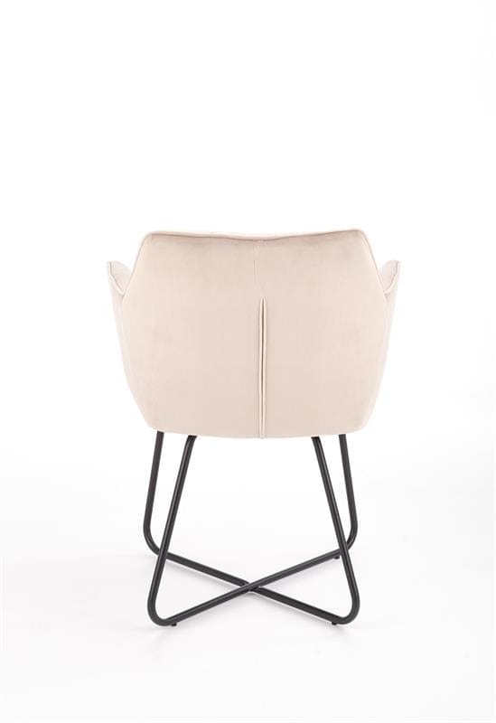 Sedia da pranzo in velluto Kai-377 Beige (4)