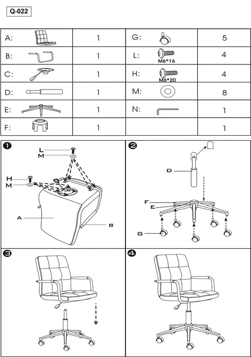 Sedia da ufficio Qwin-022 Blu (1)