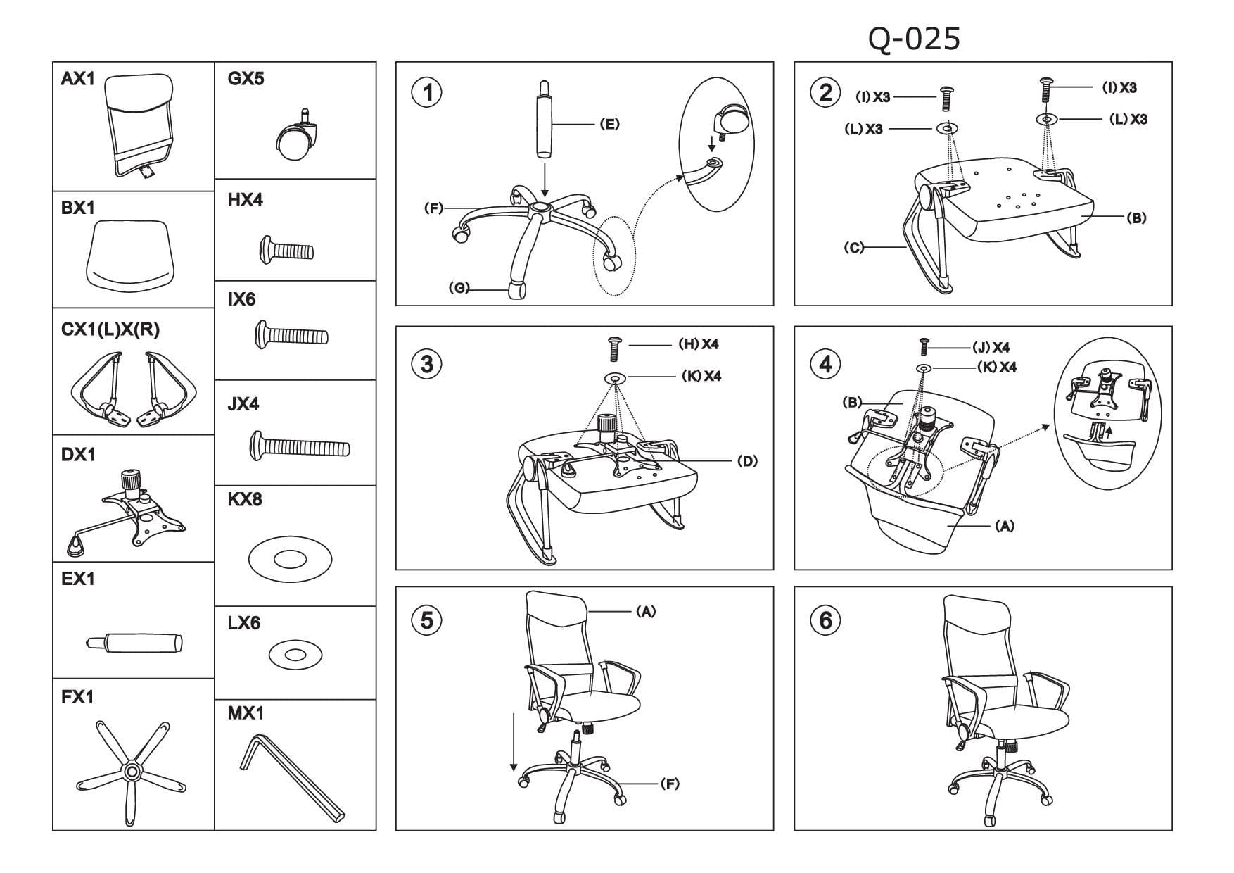 Sedia da ufficio Qwin-025 Rosso (1)