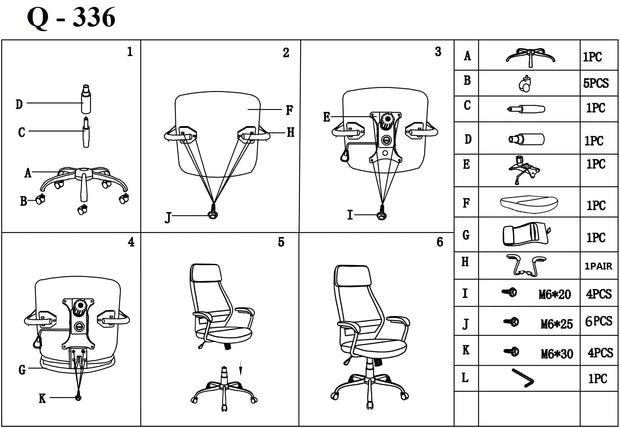 Sedia da ufficio Qwin-336 Blu (1)