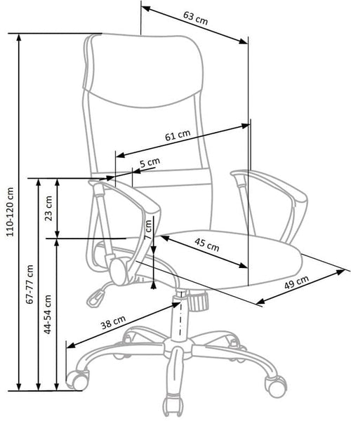 Sedia da ufficio Vidar Grigio (1)