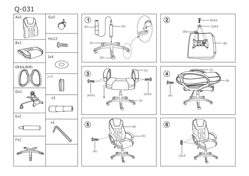 Sedia direzionali da ufficio Qwin-031 Grigio (1)