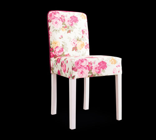 Sedia per bambini, imbottita in tessuto con gambe in legno Summer Flowers, l44xL49xH87 cm