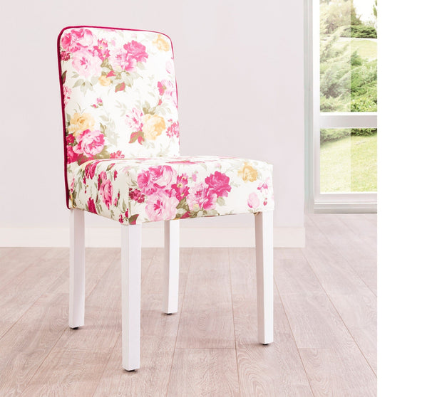 Sedia per bambini, imbottita in tessuto con gambe in legno Summer Flowers, l44xL49xH87 cm (1)