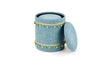 Set di 2 pouf contenitore in tessuto Grayton Blu (3)